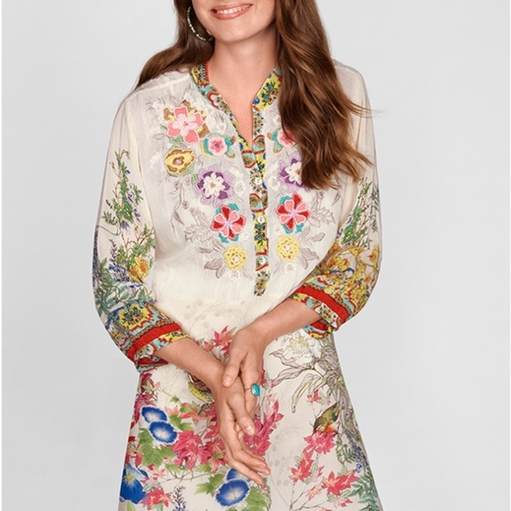 Johnny Was Wysteria Floraln Dress, Gorgeous Detaill, Flattering. Sold Out XXL